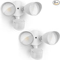 UME 2 Pack 32W 3500 Lumen LED Security Lights Motion Sensor Light Outdoor, 5000K Daylight, IP65 Waterproof, Dusk to Dawn, Motion Detector Flood Light for Garage, Yard, Porch-White