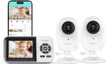 ebemate WiFi Video Baby Monitor with 2 Camera,2.8" Display with 1200Ft Long Range,WiFi On/Off,1080P No Glow Night Vision,2-Way Talk Baby Cam Monitoring EBS28-2