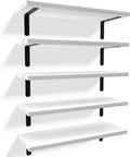 RICHER HOUSE Rustic Wood Floating Shelves Set of 5, Wall Mounted Shelf 16in | by RicherHouse
