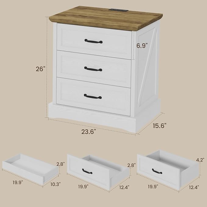 Farmhouse Nightstands Set of 2 - Image 2