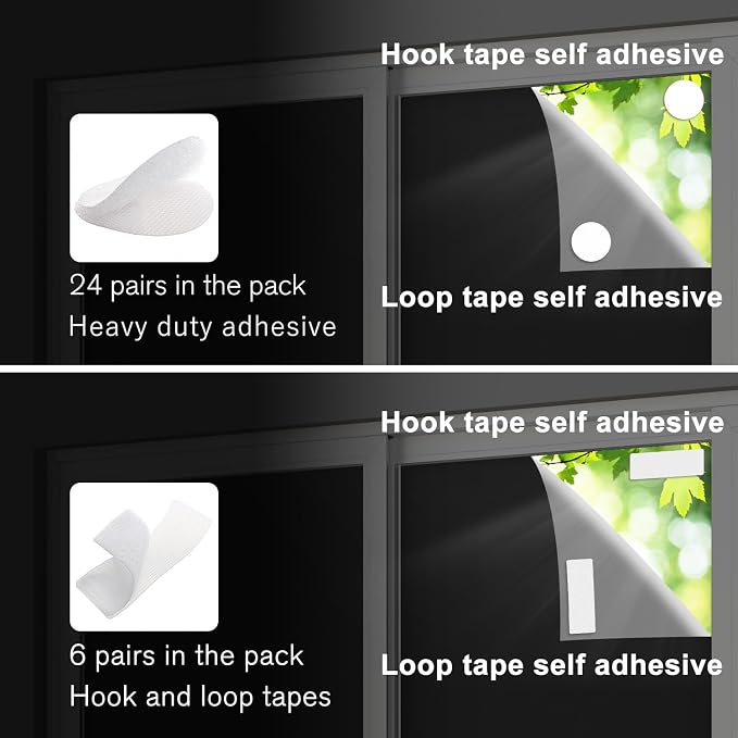 Blackout Curtains 100% Blackout Blinds Window Cover Portable Shades 79”x57” | - Image 6