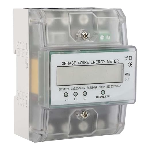 ANKROYU 220/380V 5-80A Power Meter, Energy Consumption Digital Electric Power Meter, Digital Power Meter, Energy Meter for Power Metering Systems