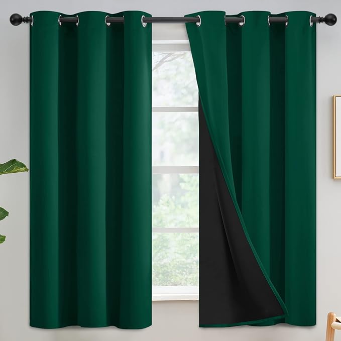 Yakamok Emerald Green Blackout Curtains 63 inches by Yakamok