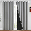 Yakamok 100% Blackout Curtains, 2 Thick Layers Completely Blackout Soild by Yakamok