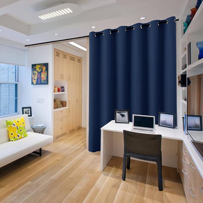 RYB HOME Privacy Room Partition Curtains Blackout Drapes - Image 2