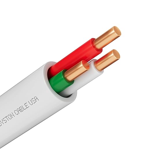 Syston 18/3 Thermostat Doorbell HVAC Heating Control Cable Wire, 100% Solid Copper Conductors CL3R/FT4/CMR Riser-Rated UL/ETL Listed, UV Resistant RoHS for Indoor/Outdoor Low Voltage Applications Use