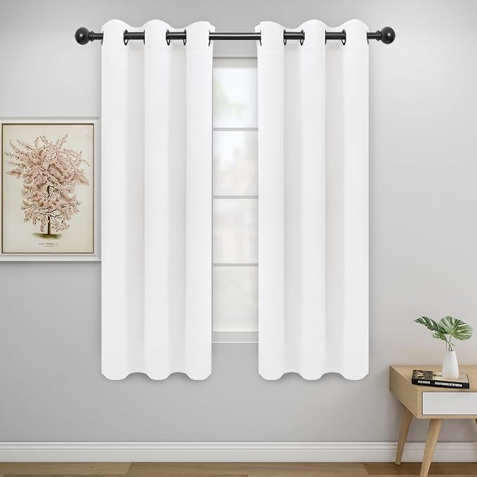 Easy-Going Thermal Grommet Curtains, 2 Panels 34x63 in, Noise Reduction by Easy-Going