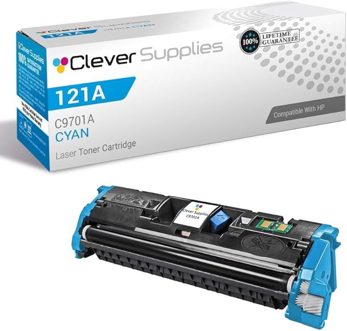 CS Replacement Toner Cartridge Compatible with HP 121A C9701A Cyan Color 1500 1500L 1500LXI 2500 2500L 2500LSE 2500N 2500TN