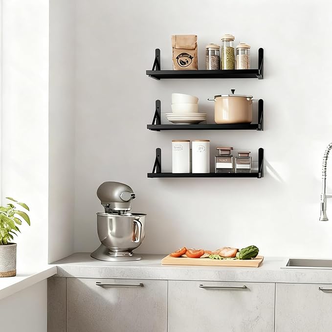 Fixwal Wall Floating Shelves for Home Decor | Wood Shelves, Natural Grain - Image 7