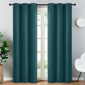 Yakamok Blackout Curtains 38x84 inch Dark Teal Thermal Drapes-Bedroom | 2 panels by Yakamok