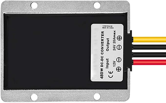MGGi Waterproof DC/DC Converter 12V Step Up to 24V, Boost Converter 20A 480W Voltage Regulator, Power Adapter Voltage Booster,Power Supply Module Boost Transformer for Car Truck Vehicle Boat