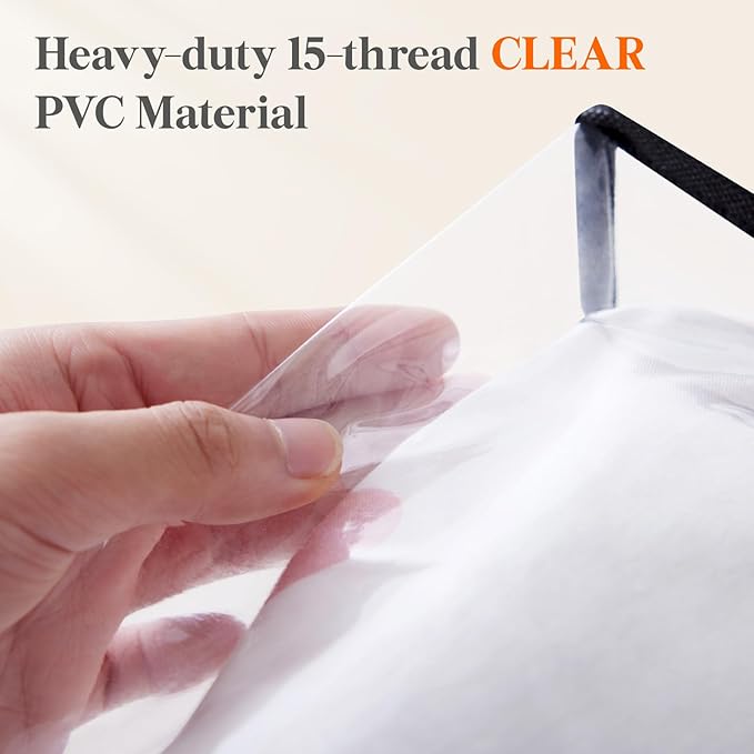 Lifewit 6 Pack Clear Clothes Storage Bags, 75L Plastic Blanket Storage Bag - Image 2