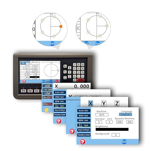 3 Axis DRO Digital Readout Magnetic Scale DRO Display Kit CNC Milling Lathe,DIY Travel Length