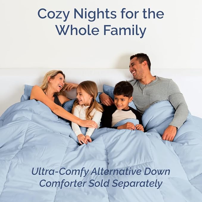 Full XL Bed Sheet Set - 4 Piece Extra Long Extended Full XL Sheets - Soft, Breathable & Cooling - Fits 8” to 16" Mattress w/ Deep Pockets - 54" x 80" - Easy-Fit, Wrinkle & Fade Resistant - Sky Blue