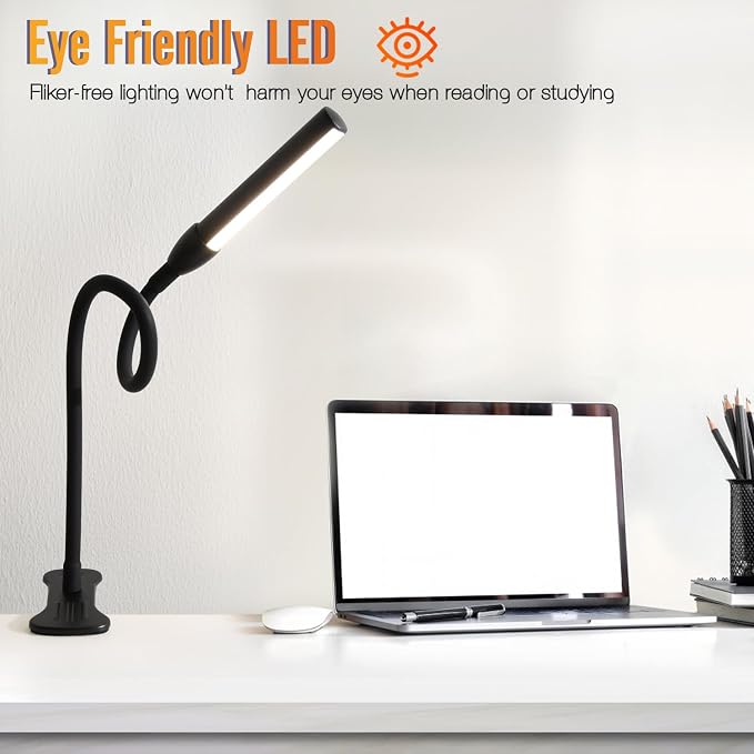 Clip on Reading Lamp, Clip Light, Warm & Daylight & White Light 3 Colors - Image 7