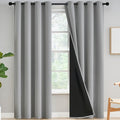 Yakamok Light Grey Blackout Curtains 90 inches Long by Yakamok
