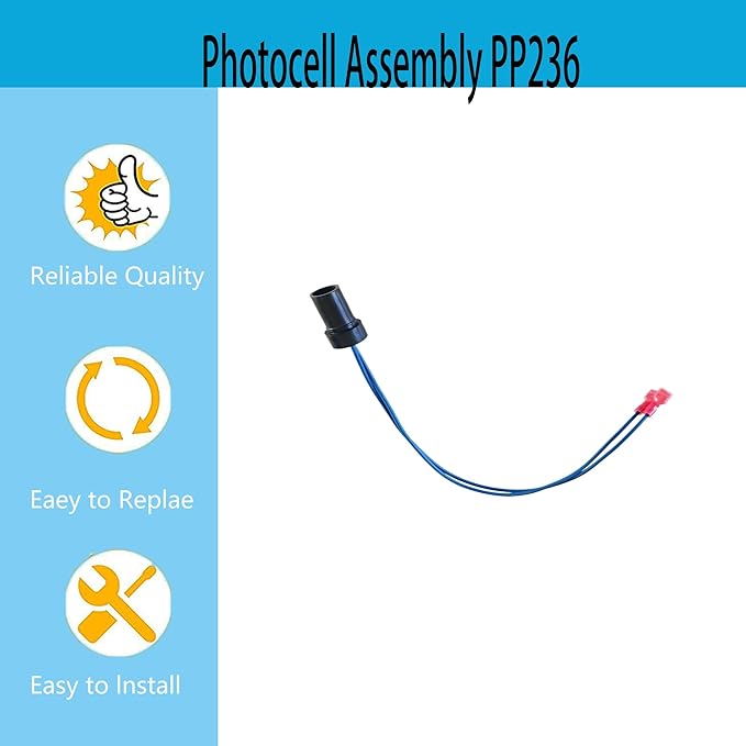 Irnyso Replacement Heaters Photocell Assembly Flame Sensor PP236 M16656-24 fits Reddy， Dayton, Knipco, Koehring, Master, Kerosene Heaters etc