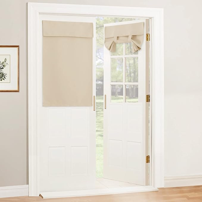 RYB HOME Sidelight Blinds French Door Window Covering Room Darkening Shades | by RYBHOME