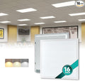 VocgoUU 16-Pack 2x2 LED Flat Panel Light Drop Ceiling, 0-10V Dimmable, 3CCT Selectable (5000K 4000K 3000K) & 3 Wattage Switchable (40W 30W 20W), 100-277Vac, ETL & DLC
