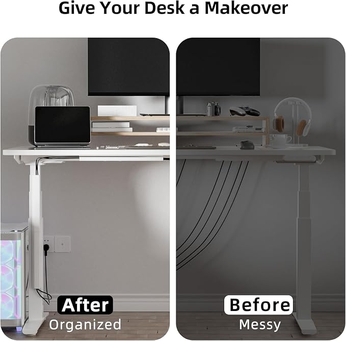 YECAYE 157in Cable Management Cord Organizer, Cord Management, Desk Wire Holder - Image 7