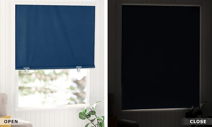 LazBlinds 100% Blackout Roller Shades, Thermal Insulated UV Protection Privacy - Image 7
