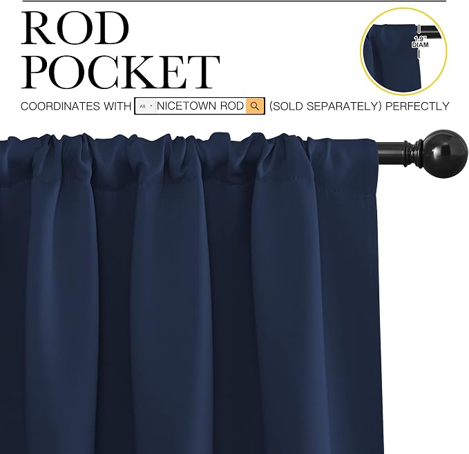 NICETOWN Bedroom Curtains Blackout Draperies - Image 3