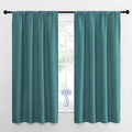 NICETOWN Kitchen Curtains, Short Blackout Curtains & Drapes, Sea Teal, Thermal by NICETOWN