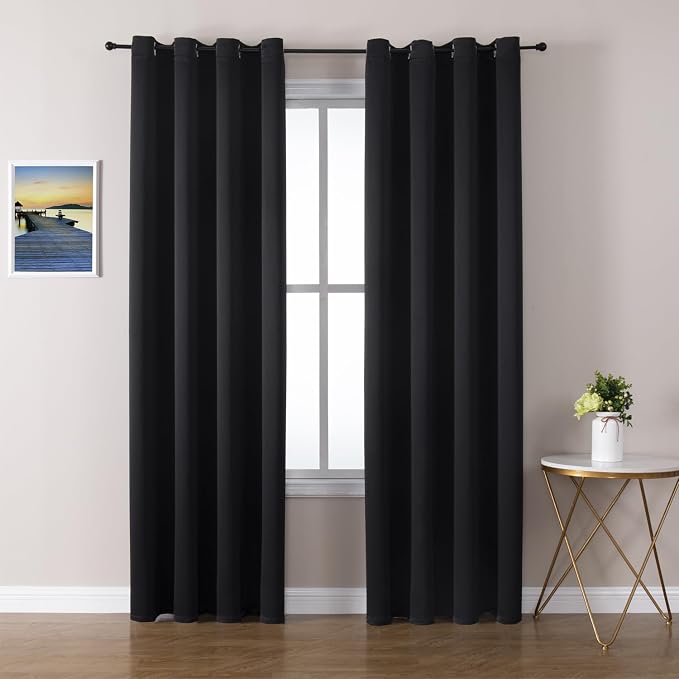 ChrisDowa Blackout Curtains for Bedroom and Living Room 80 Inches Long | 2 by ChrisDowa