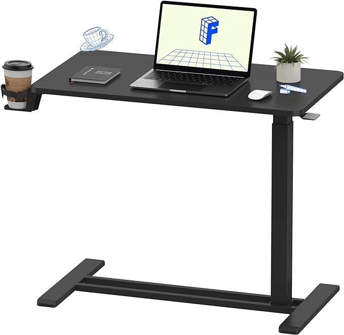FLEXISPOT H7 32" Pneumatic Height-Adjustable Overbed Table by Unknown