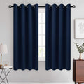 COSVIYA Grommet Room Darkening Navy Blue Curtains 63 inch Long by COSVIYA