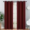 Yakamok Blackout Curtains 38x84 inch Burgundy Red Thermal Drapes-Bedroom | 2 by Yakamok
