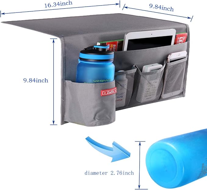 Zafit 5 Pockets Bedside Caddy, Bedside Storage Organizer - Image 2