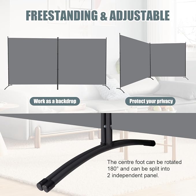 Room Divider Folding Privacy Screens, 6FT Tall Divider - Image 4