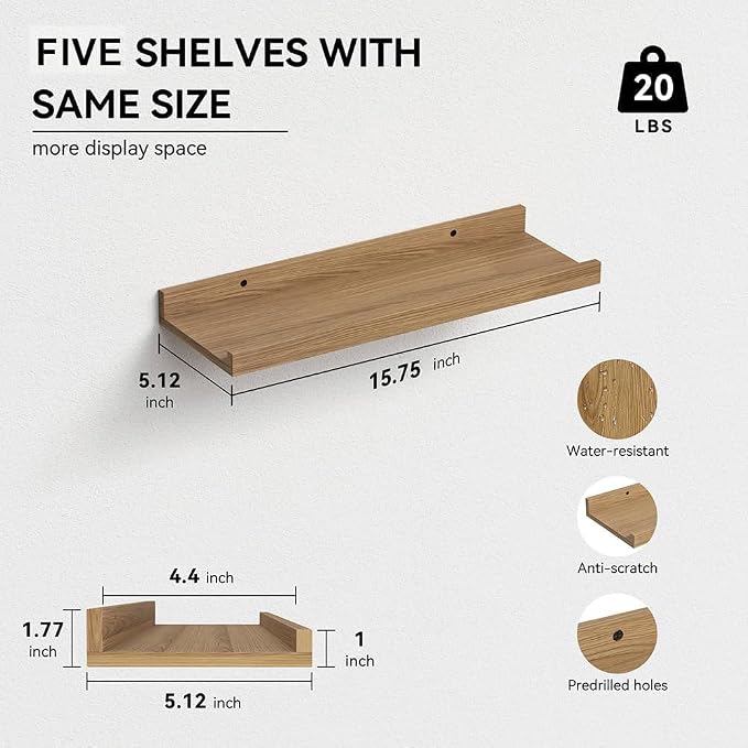 RICHER HOUSE 8-Set Floating Shelves - Image 3