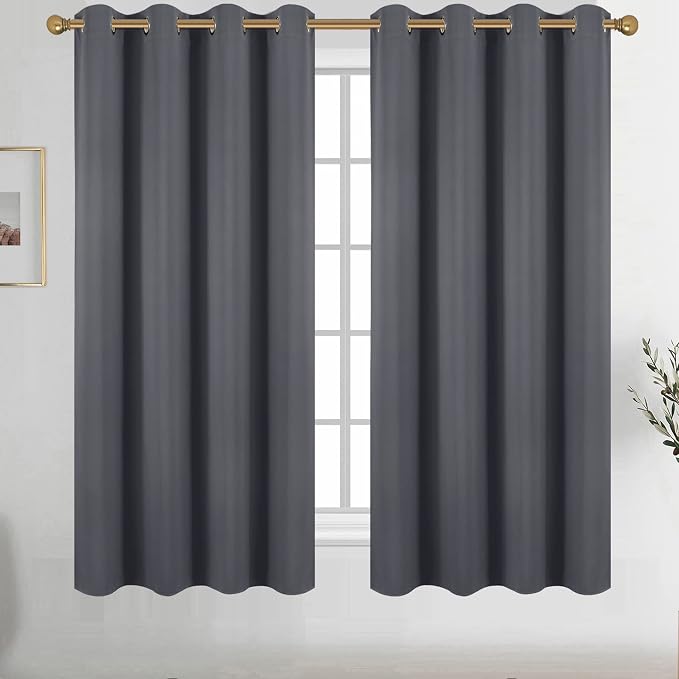 Diraysid Dark Grey Grommet Blackout Curtains by Diraysid%2C+refresh+your+life
