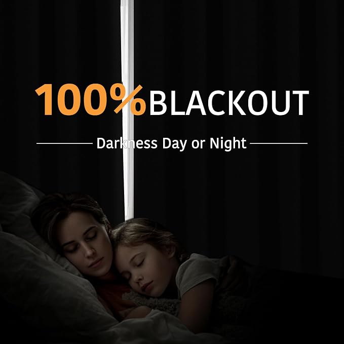 RYB HOME 100% Blackout Curtain, Bedroom Patio Sliding Glass Door Drape | Extra - Image 3