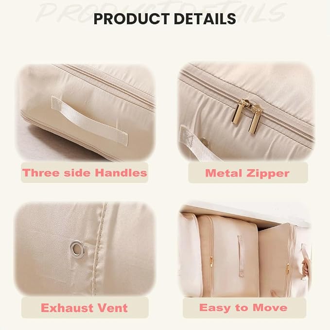 Comforter Storage Bag, Bedding & Blanket Self Compression Storage Organizer | - Image 5