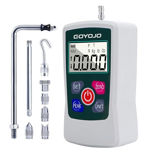 500N Digital Force Gauge High-Precision Trigger Pull Gauge for Tension & Compression Testing (N, kg, lb, oz) Push-Pull Meter with Real-Time/Peak/First Peak Modesfor Quality Control & Material Testing