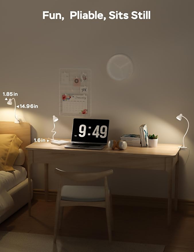 LiFMIRA Clip on Lamp USB Reading Light, Desk Lamp - Image 5