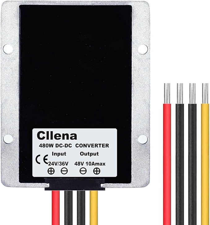 Cllena DC/DC 24V 36V to 48V Boost Converter 10A 480W Step Up Voltage Regulator Module Car Power Supply Voltage Transformer (Input 20V-42V)