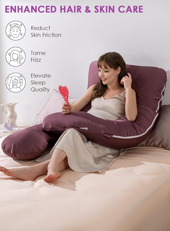 QUEEN ROSE Pregnancy Pillow, U Shaped Full Body Pillows - Image 5