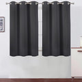 Dark Grey Blackout Curtains 42 x 54 Inch Length Set of 2 Panels Grommet Bedroom by Lemomo