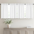 MIULEE 4-Panel 36 Inch Blackout Kitchen Tier Curtains Over Sink Pure White | by MIULEE