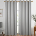 Diraysid Light Grey Grommet Blackout Curtains by Diraysid%2C+refresh+your+life