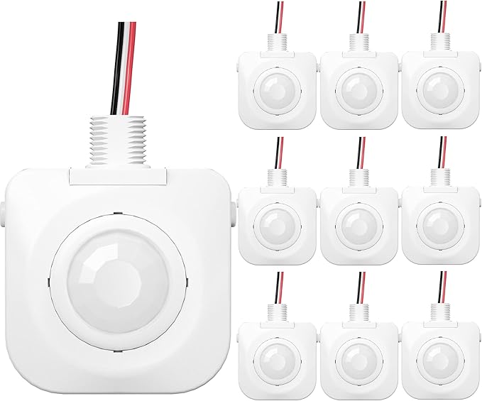 Everelectrix Single Pack Ceiling Occupancy Motion Sensor, Passive Infrared Technology, High Bay Fixture Mount 360 Degree, Hard-Wired, 120-277 VAC, Commercial, Industrial Grade Occupancy Sensor