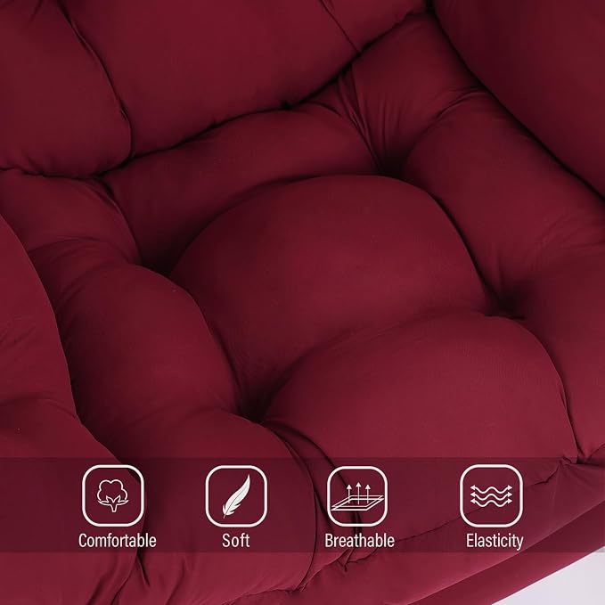 Welnow Burgundy Single Lazy Chair - Image 9