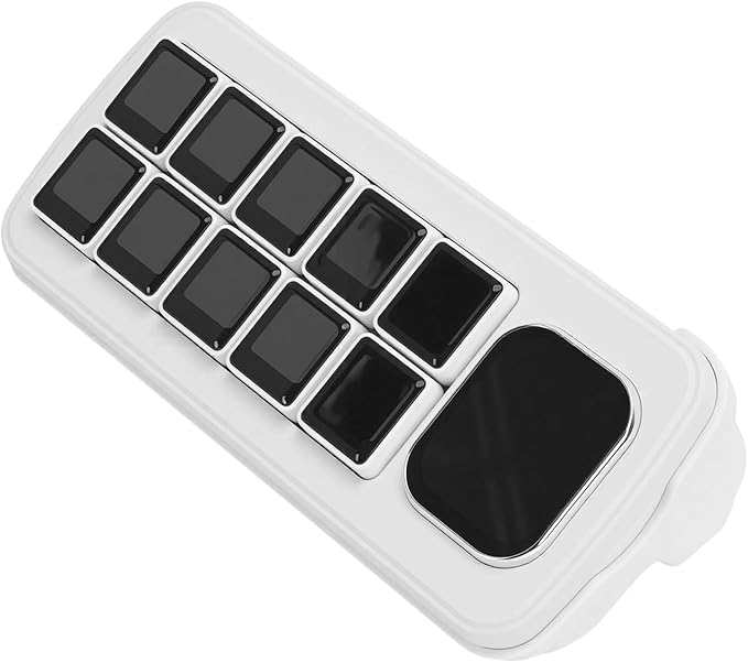 Yunseity AI Voice Control Panel, 10 LCD Mechanical Buttons with 2.01 Inch Auxiliary Screen, Support for Wins for OS X with Dynamic Theme Editor, for Smart Home Automation (Black)