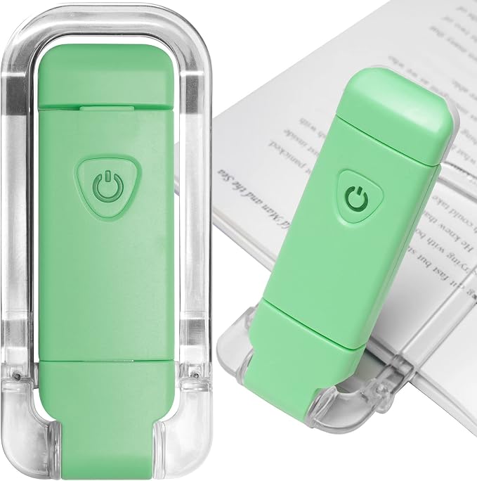 EGWASER Portable USB Rechargeable LED Clip on Book Light by EGWASER
