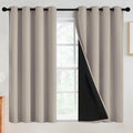 SimpleHome Natural 100% Blackout Curtains Room Darkening Living Room 54L | by SimpleHome