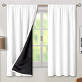 BGment White Blackout Curtains for Bedroom 63 Inch Long 2 Panels | Thermal by BGment